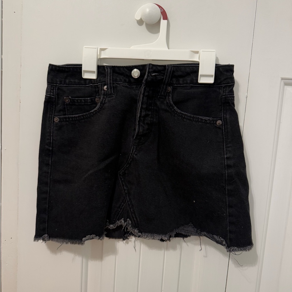 American Eagle Outfitters Black Denim Mini Skirt